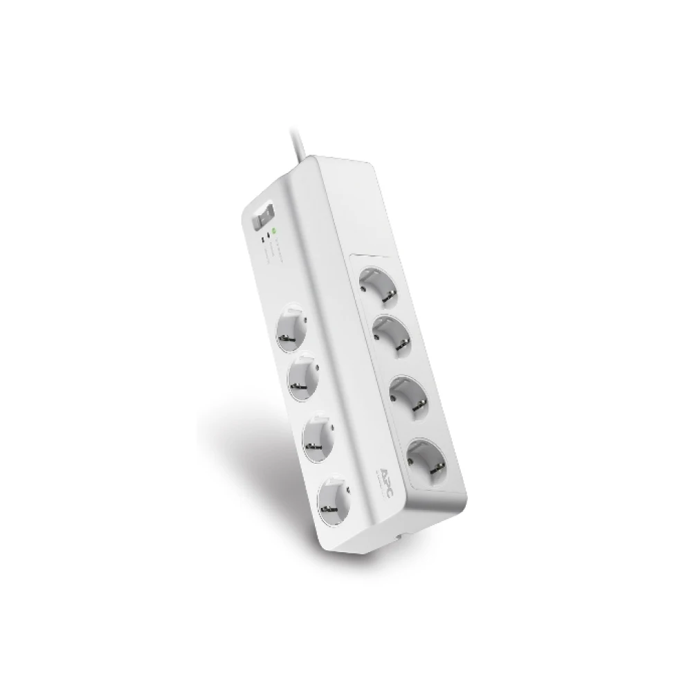 Best Price Home Office Surge Protection Plug 8 Outlet Switch EU Port Schuko 230V Overload Low Voltage Protector