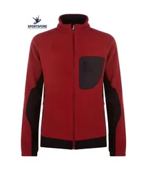 Mens Raglan Sleeve Gym Top Long Sleeves Full Zip Three Zip Pockets Jersey Fleece Jacket Top