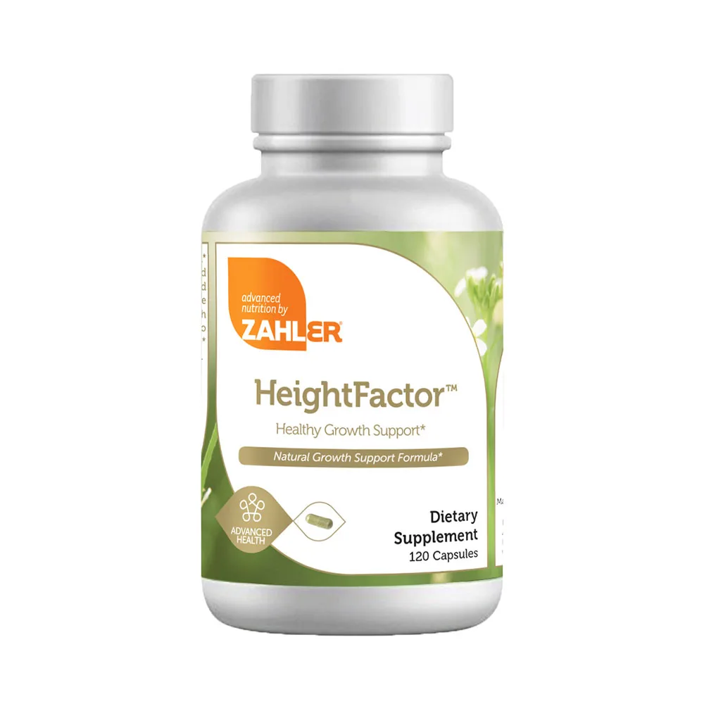 Zahler HeightFactor Health Height Supplement with Zinc Natural Vitamin for Growing Taller Certified Kosher 120 Capsules