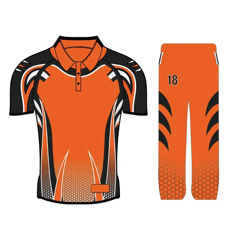 
High quality cricket uniform sets sublimated mens cricket uniform with brand logo and team name jersey 