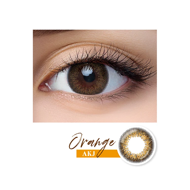 Fancy Look Lady Design Daily Orange Color Contact Lenses