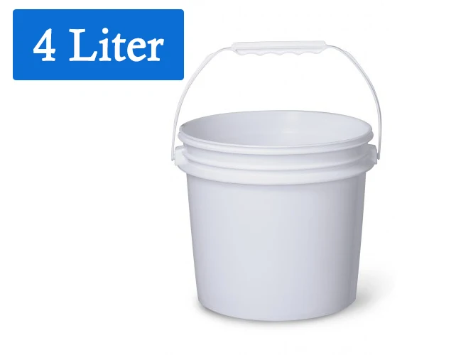 
Прозрачный белый пластиковый ковш 4 л с крышкой 