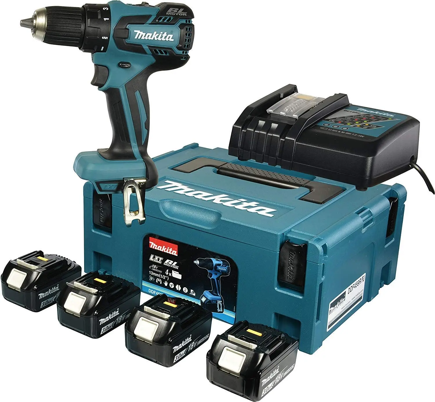 Complete Set Makitas XT1500 18-Volt LXT Lithium-Ion Cordless 15-Piece Combo Kit drill
