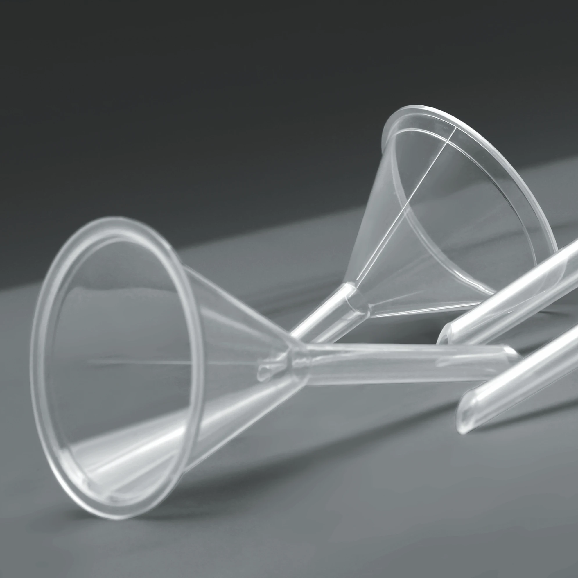 50mm plastic funnel for lab use transparent premium quality