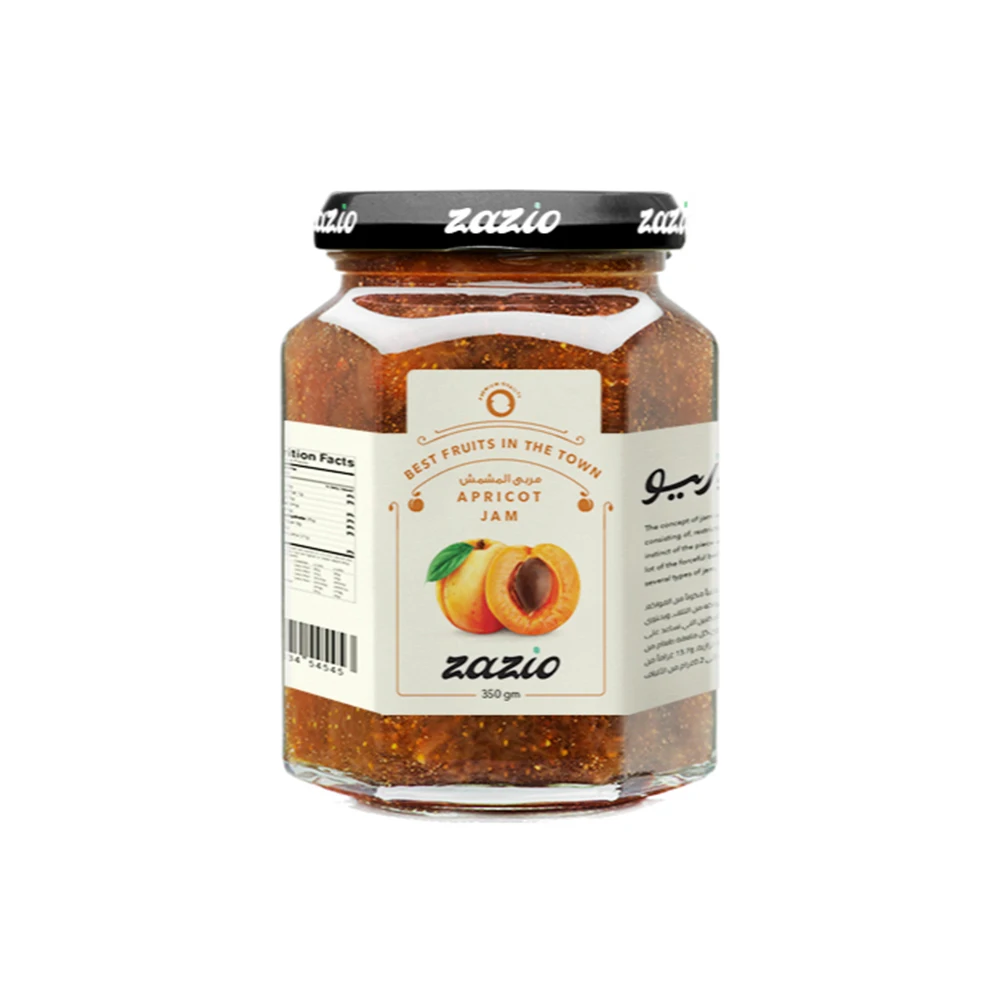 Apricot Hexagonal Jam Zazio 340g Seasonings and& Condiments Jam Supplier