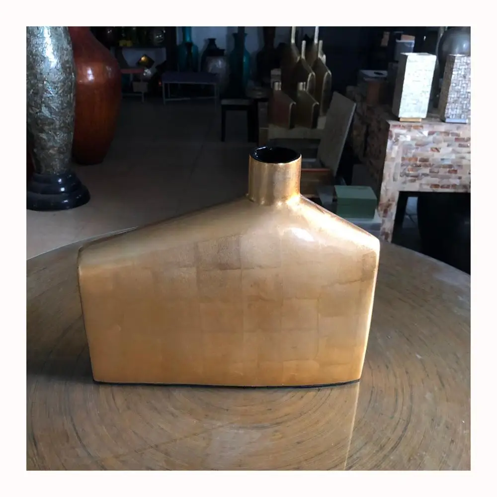 Best selling high quality new design lacquer vases with gold color from Vietnam