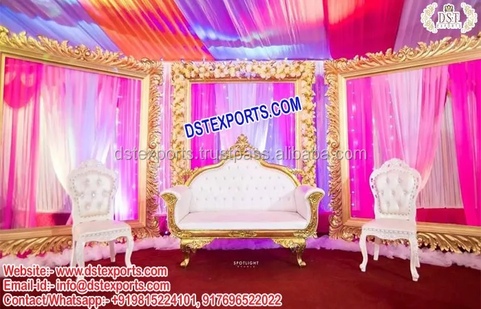 Best Wedding Stage with Candle Walls London Dreamy Wedding Stage Metal Candle Walls Elegance Reception Stage Candle Back-Walls