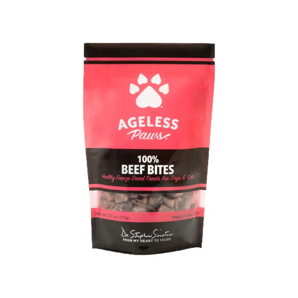 
100% Beef USA-Made Healthy Gourmet Natural Freeze-Dried Treats for Dogs and Cats (2 oz) 