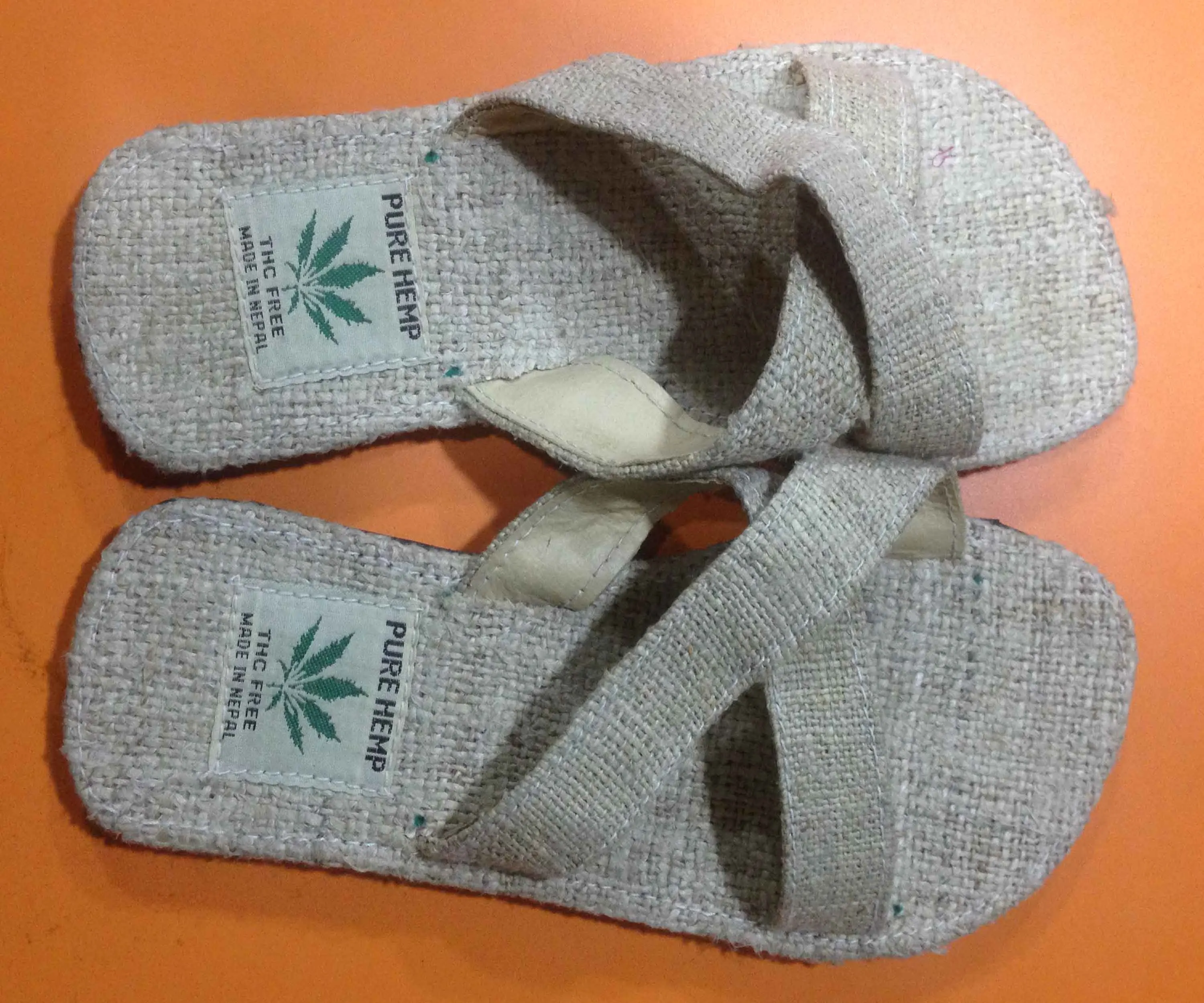 High Quality Hemp cross design Slipper/All sizes Hemp Slipper/Unisex 100% Hemp Slipper