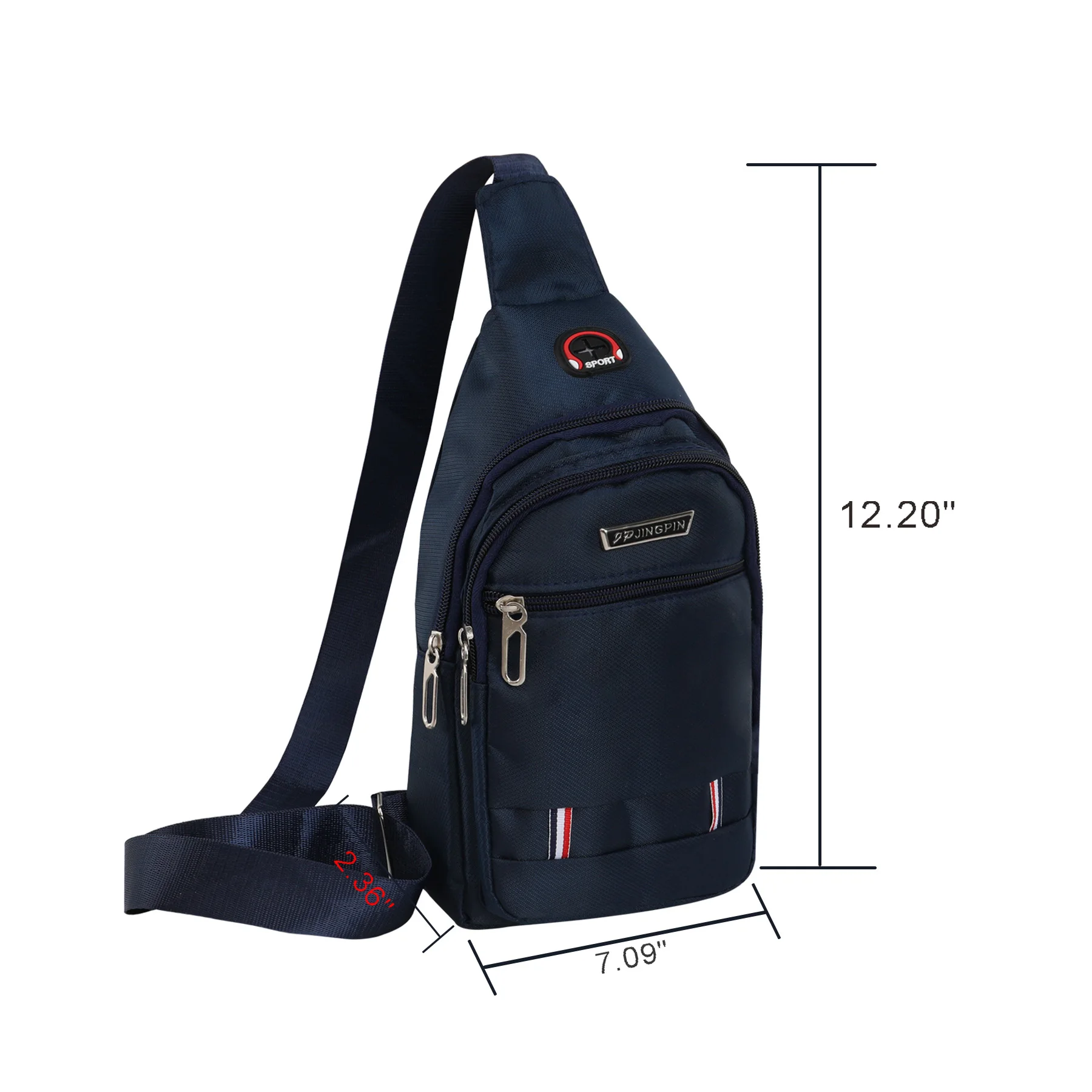
New Design Casual Custom Logo Outdoor Sports Men Messenger Bag Wholesale Shoulder Cross Body Chest Bag Pack Sling Bag With Logo 