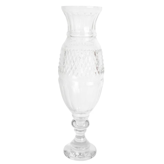 
High Quality Handmade Decorated Simple Unique Tabletop Decorated Glass Vase With Unique Shape 