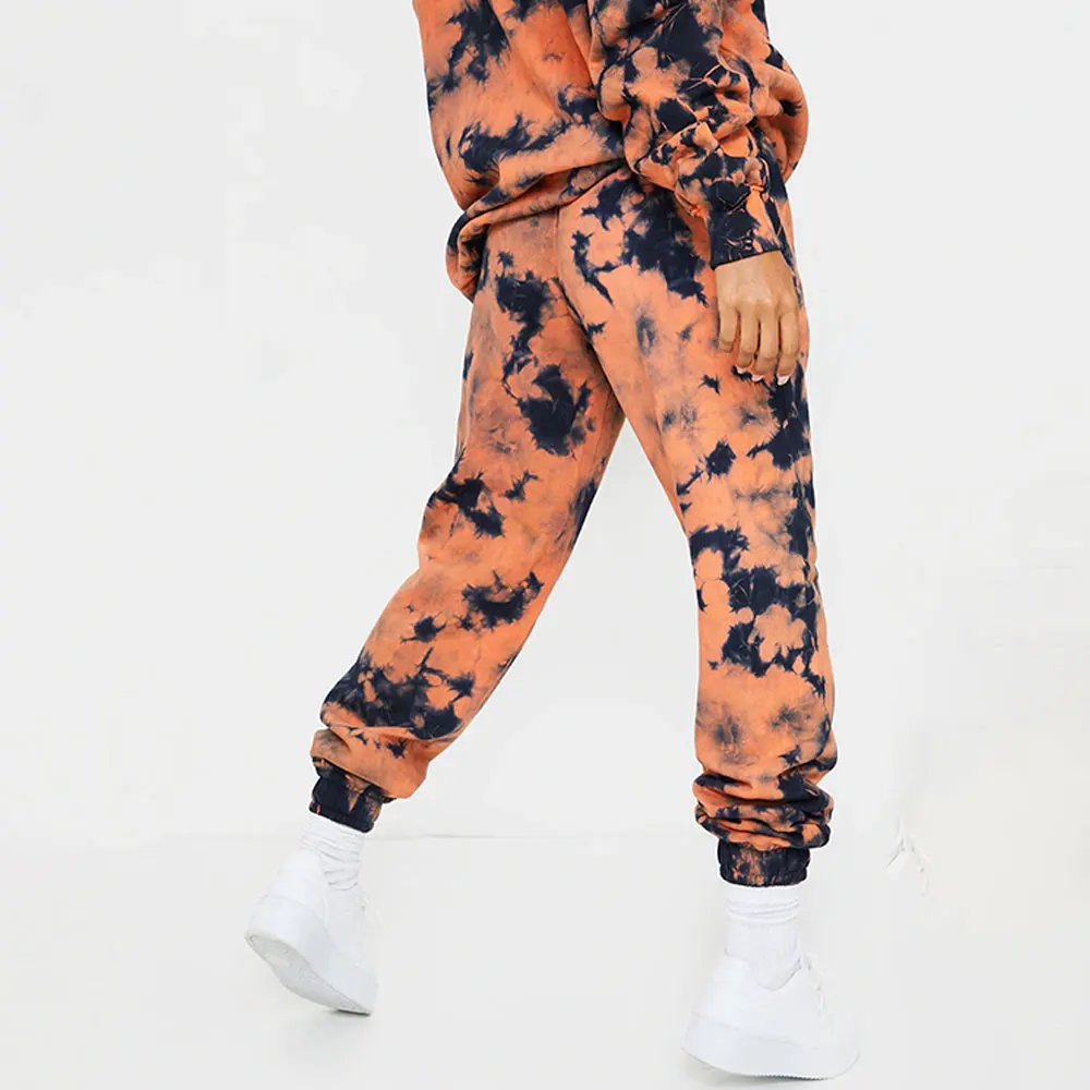 Custom Ladies Tracksuits Joggers Suits Set Track Suits Sweat Suit Womens Tie Dye 2 Piece Set Wholesale