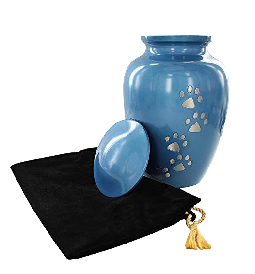 Super Quality Paw Printed Brass Metal Cremation Urn for Ashes New Design et Cremation Urn at Wholesale Price -5 Paw print