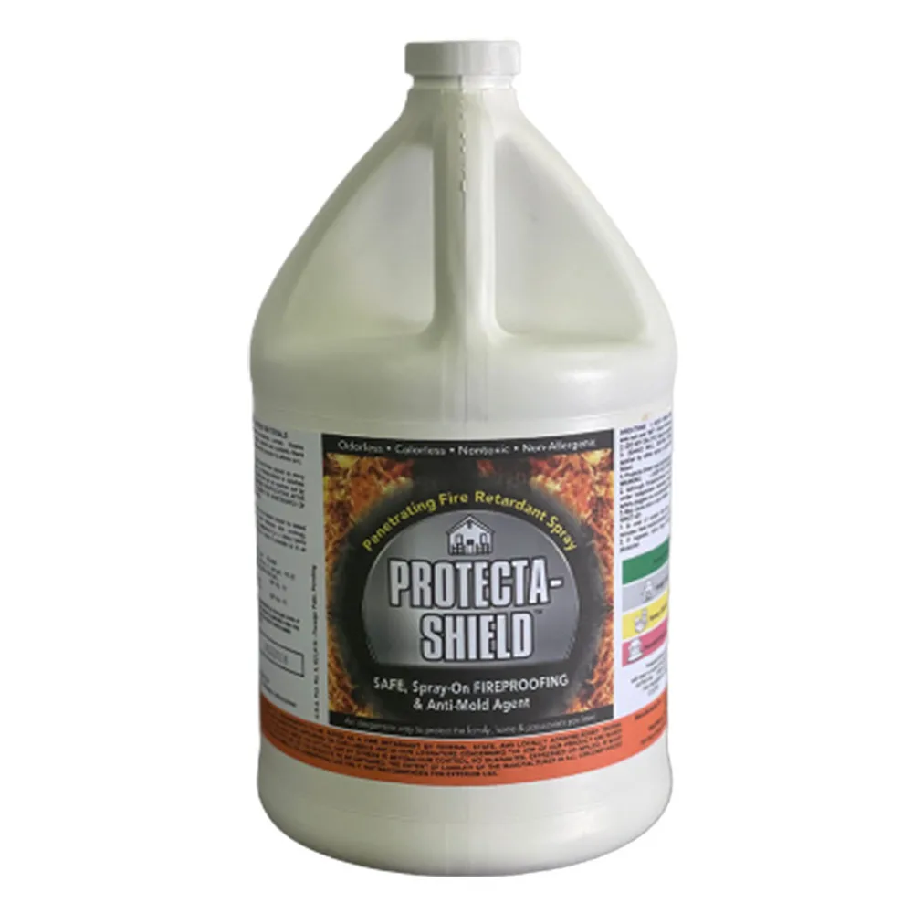 Бесцветный нетоксичный проникающий огнезащитный спрей Protecta-Shield, неаллергенный