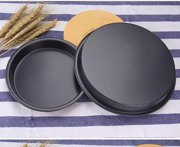 Wholesale Cooking Pie Deep Carbon Steel Tray Coating Grill Baking Non Stick Pizza Pan