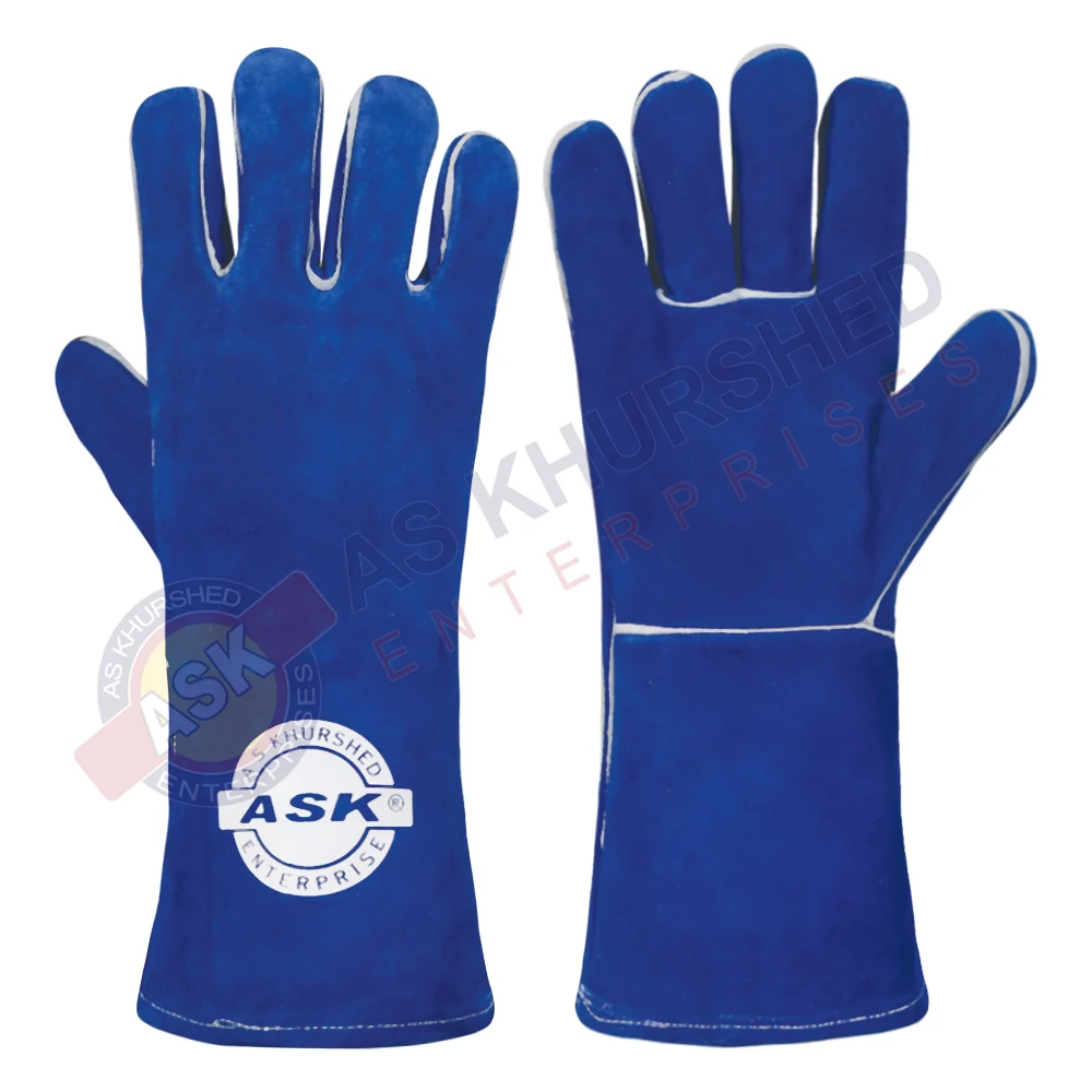 Welding Gauntlets Heat Resistant Fire Proof Thick Leather factory Price Heavy Duty Welder Gloves