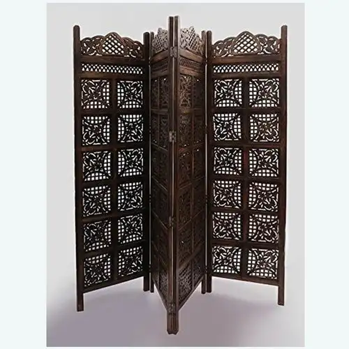 Room Divider Partition for Living Room 4 Panels - Room Separators Screen Panel for Home & Kitchen to be Placed in Zig-Zag