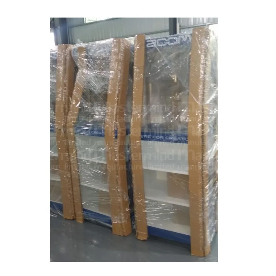 Movable Checkout Reception Cashier Retail Store Sale Mobile Pharmacy Shop Display Counter 3D Design Cabinet Showcase Storage