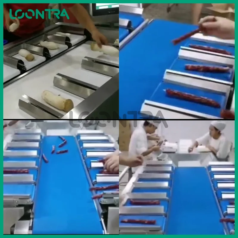 12 heads conveyor food item weight check machine