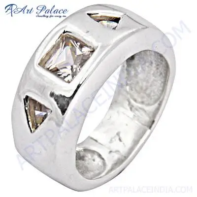 925 Sterling Silver Classic Design Mount Ring 925 Sterling Silver CZ Diamond Engagement Mountings Ring