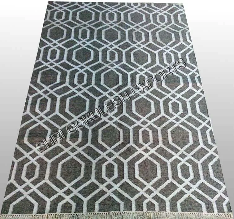 Wholesale Customized Flat woven Indian 100% Pure Fabric Cotton Area Rug