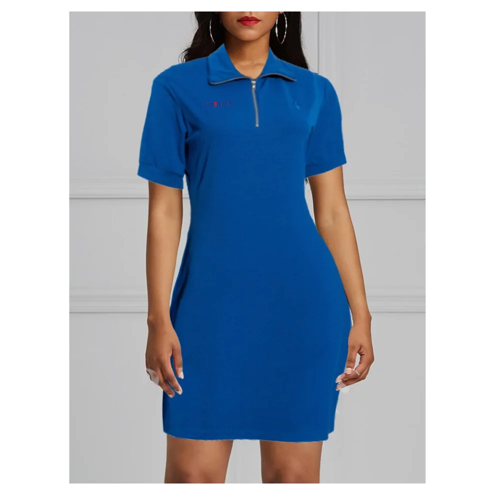 
Fat Melting Sporting Gown Collar Shaper Dress- Black 