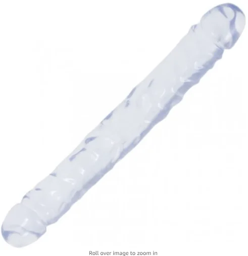 Crystal Jellies Jr Double Dong 12 Inch - Clear