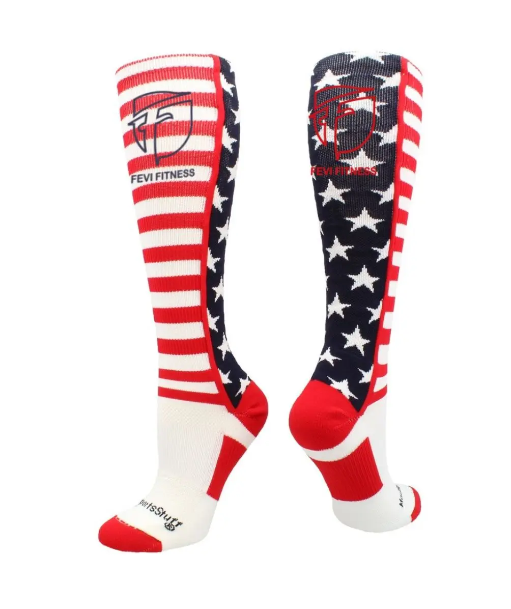 OEM ODM Sport Socks Customized Logo Cotton Athletic Sports Cycling Socks Men Gym Workout Terry Sport Cotton Polyester Socks