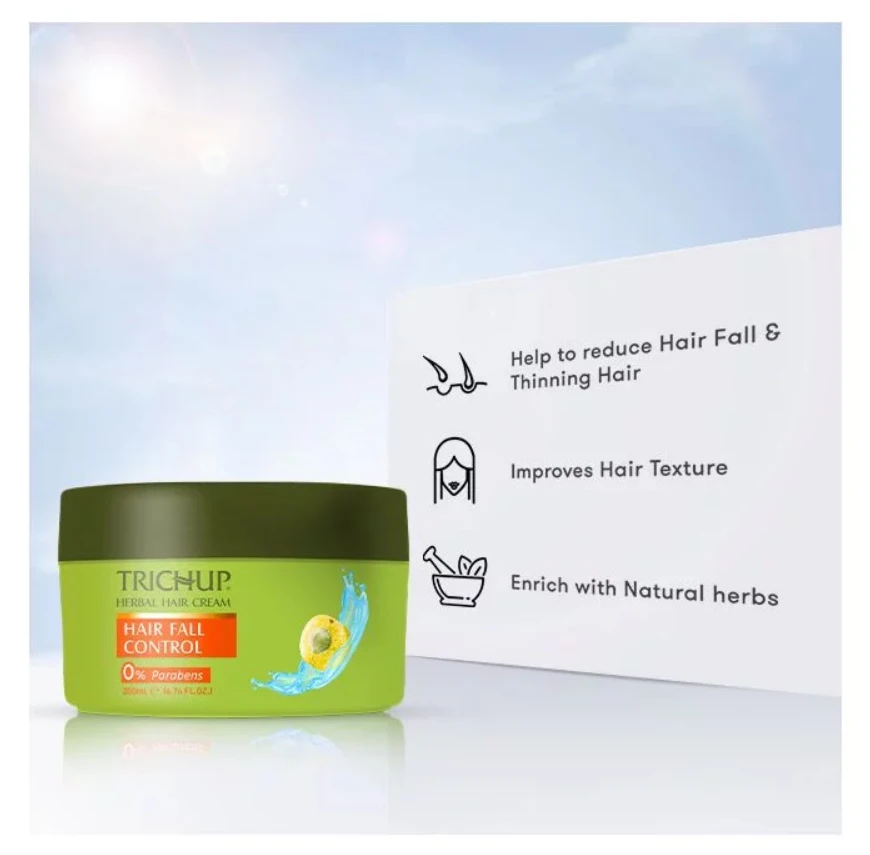 Trichup Amla Bhringraj Enriched Hair Fall Control Oil Shampoo Cream Premature Hair Falling Prevention Conditioner