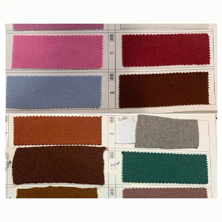 Однотонная вязаная двусторонняя матовая 100% переработанная полиэтиленовая ткань для пальто г/м2 58/60 дюймов