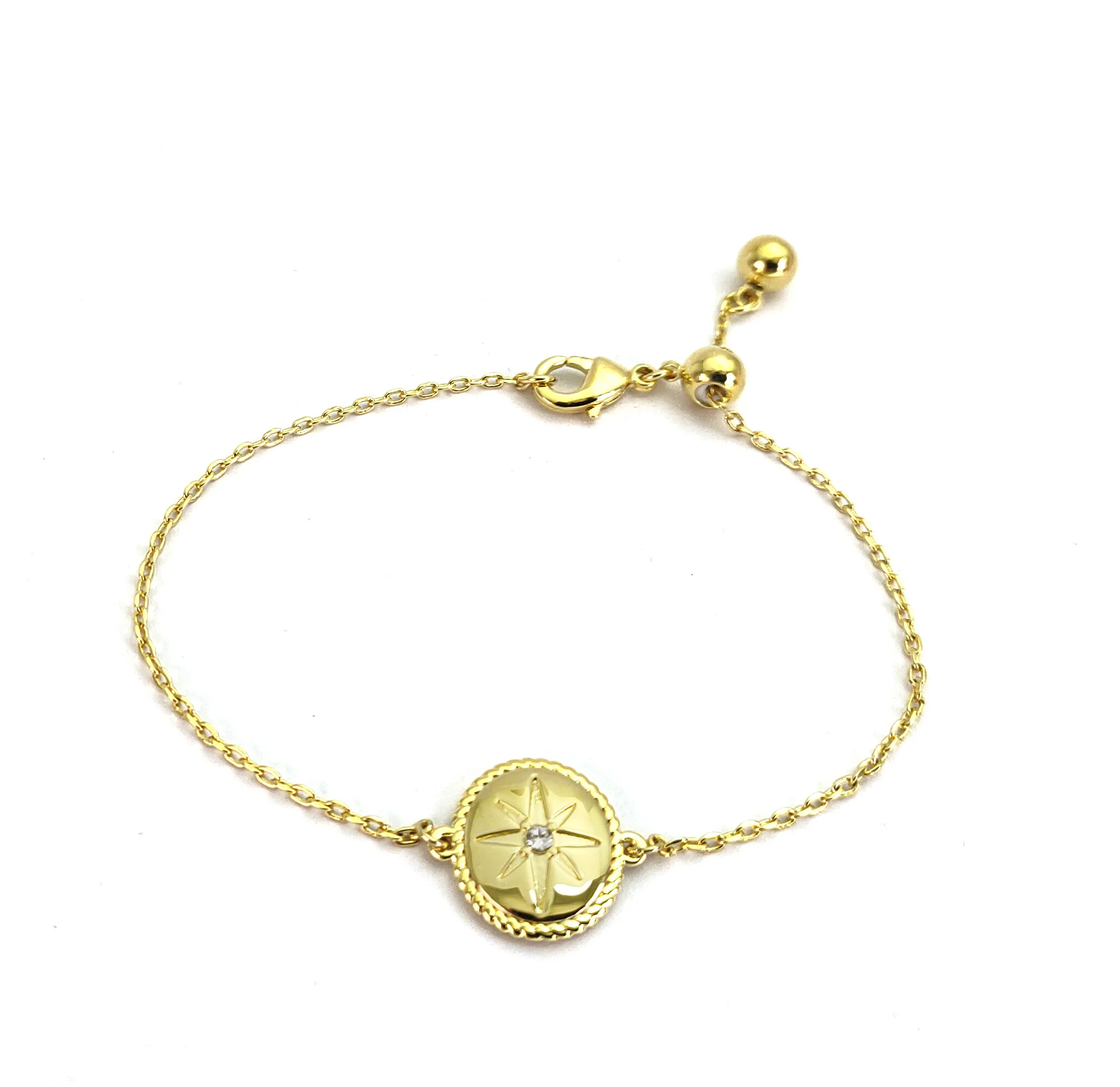 
Symbol series Gold Metal Rhinestone Charms Bracelet for Men and Women 