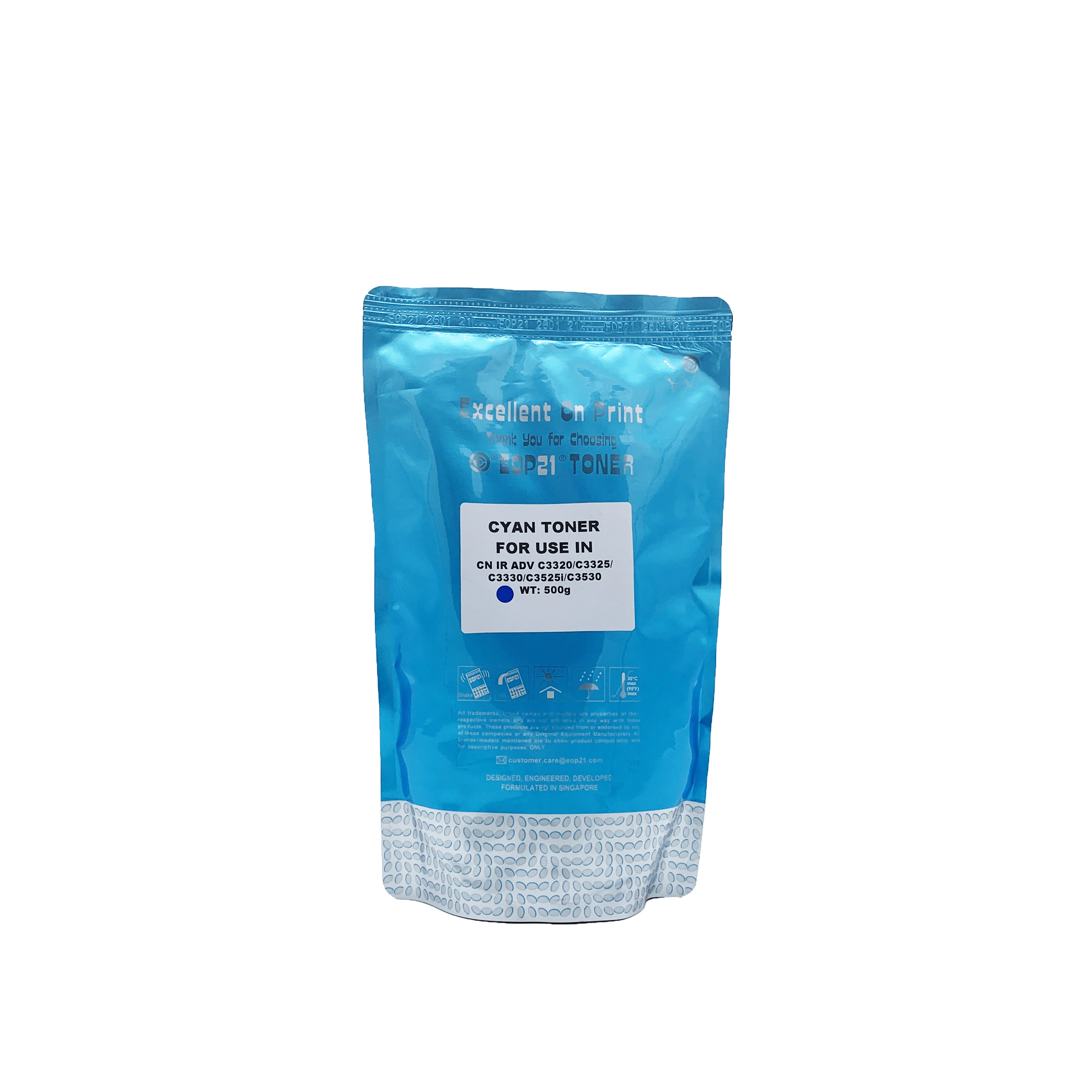 500G Cyan EOP21 Powder Toner Bag CANON IR Advance C3320/C3325/C3330/C3525i/C3530 Copier Printers Black Also Works Ricoh HP