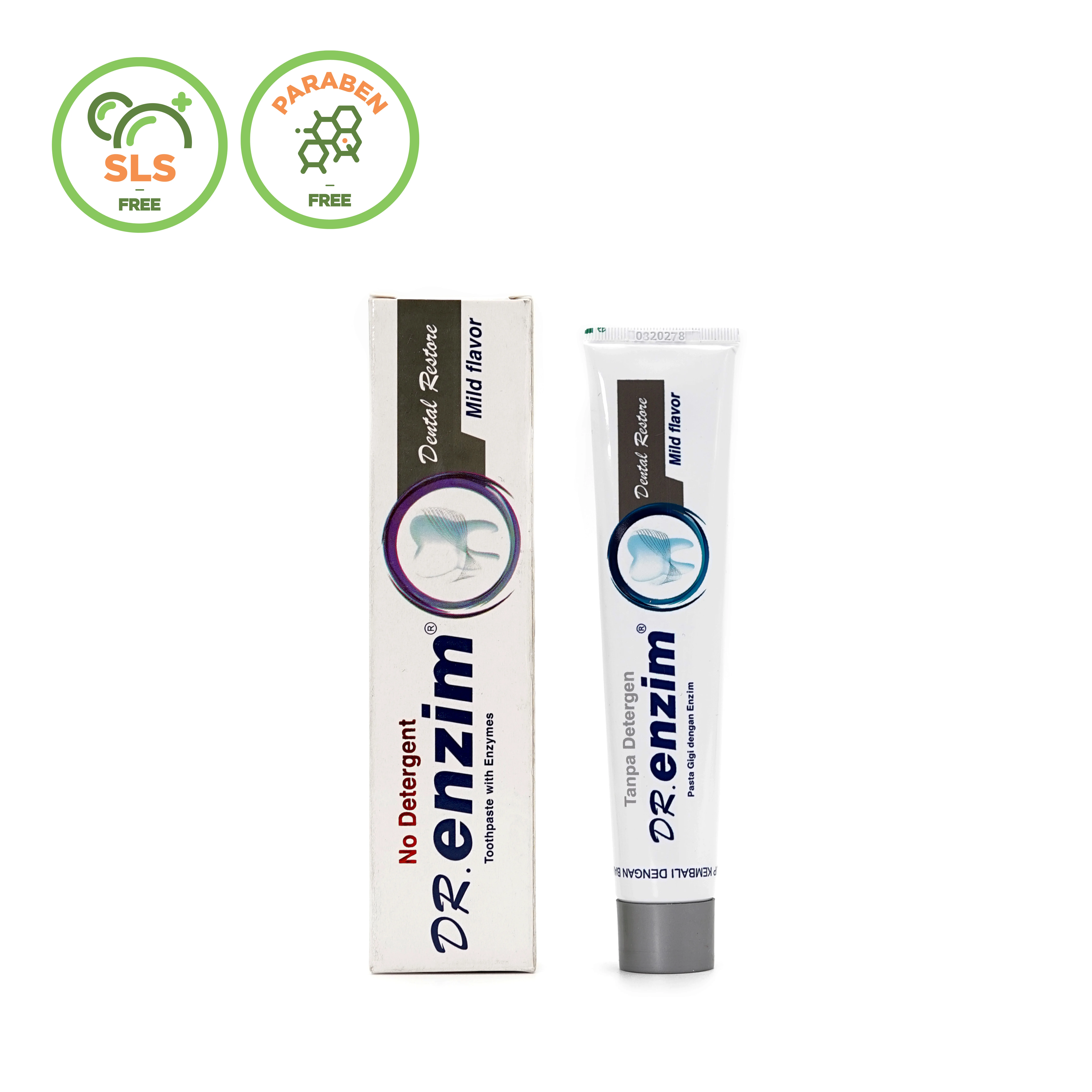  Зубная паста Dr. Enzim по лучшей цене 100 мл/124 г с мягким ароматом без испарений парабеном и моющего средства