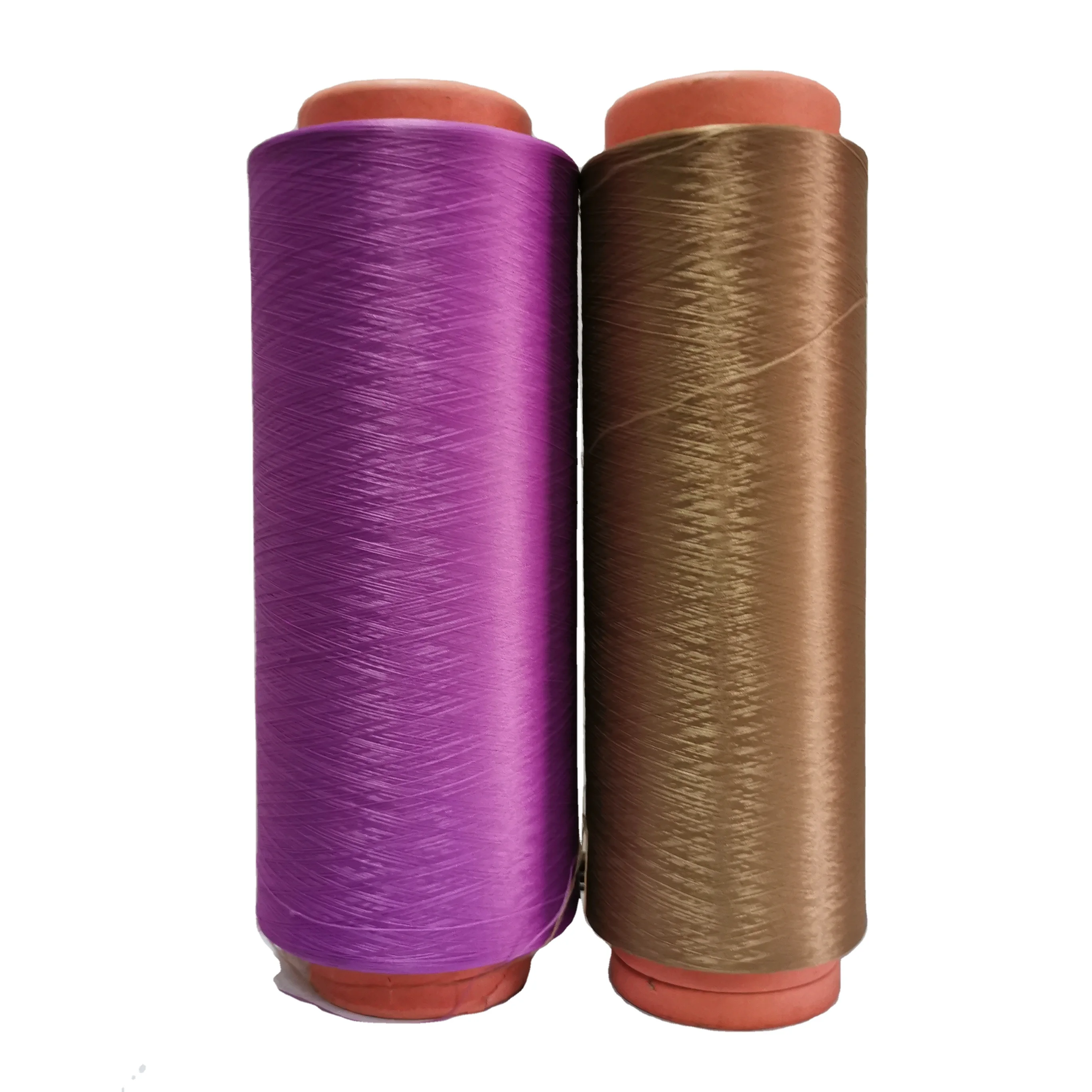 
Сертификат GRS, 100% полиэфирная переработанная пряжа, высокая стойкость цвета, цветная пряжа DTY FDY для одежды 