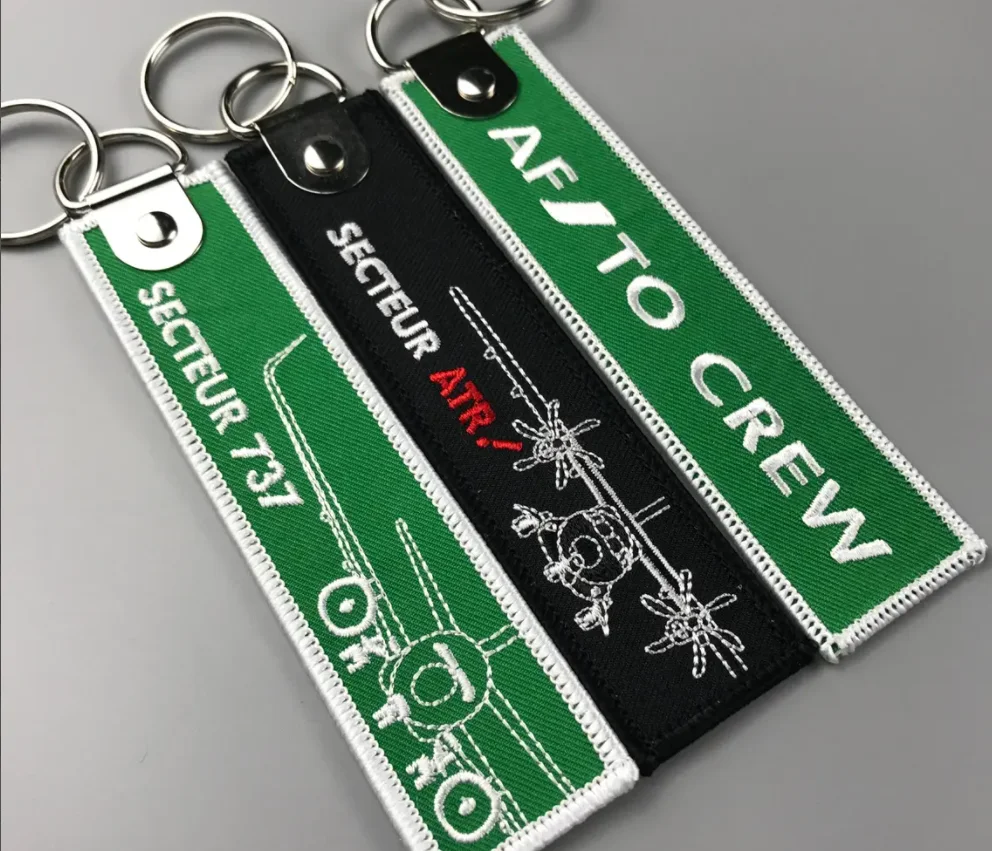 Изготовленный на заказ удаляем перед полетом брелок вышитый для ключей текст мотоцикл мини-камера автомобиля мотоцикла