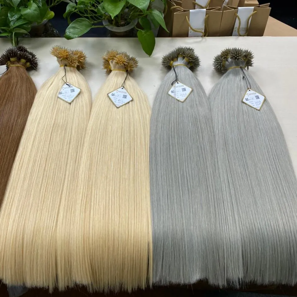 6-30 inches nanoring straight piano color Vietnamese Human Hair Extensions Wholesale Factory price