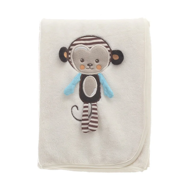 Wholesale Printed Coral Fleece Super Soft Baby Blankets for Newborns