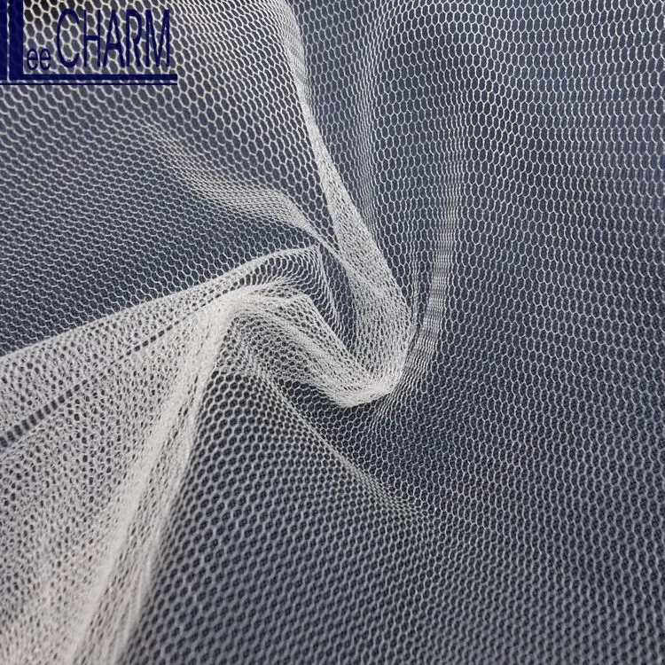 LCY665 100% Nylon 30D Pink Tulle Fabric