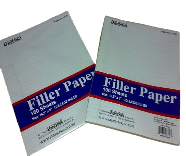 High Quality Three Hole Punched Filler Paper 150 sheets