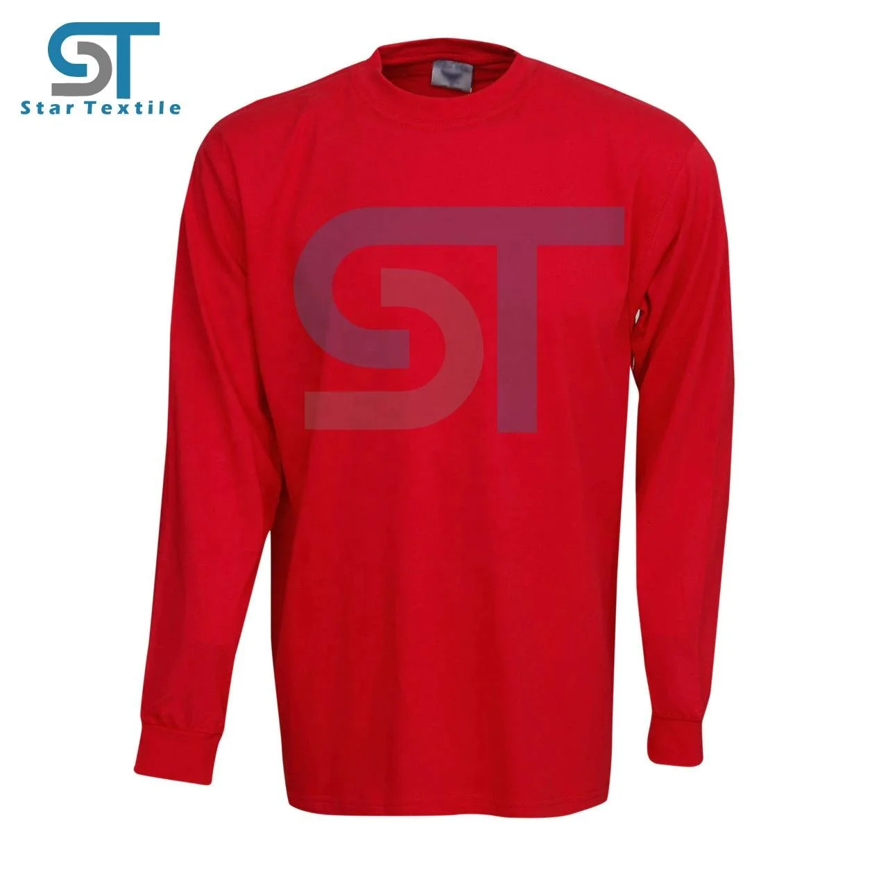 Однотонная футболка из 100% хлопка с длинным рукавом/мужская футболка с длинным рукавом/индивидуальная футболка для мужчин