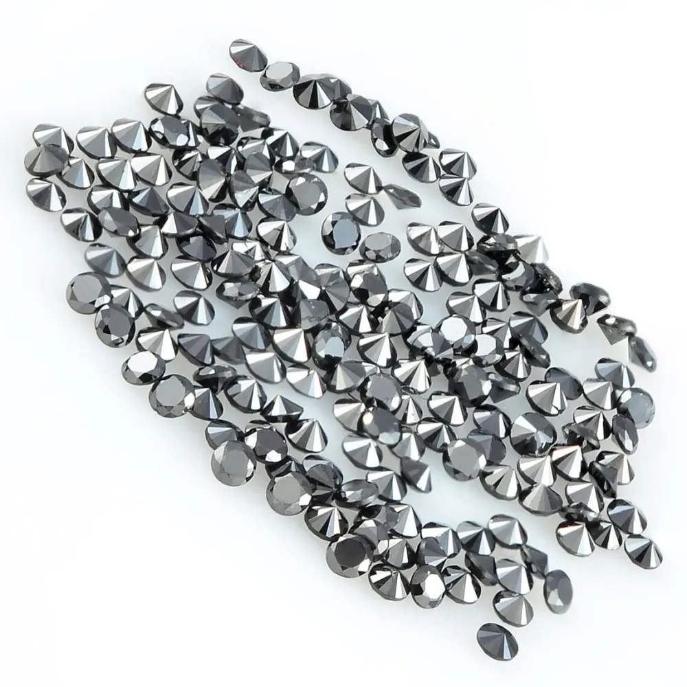 1.5 mm to 2.00 mm Size Finest Quality Black Diamonds Round Shape 1 carat black diamond price loose black Diamonds