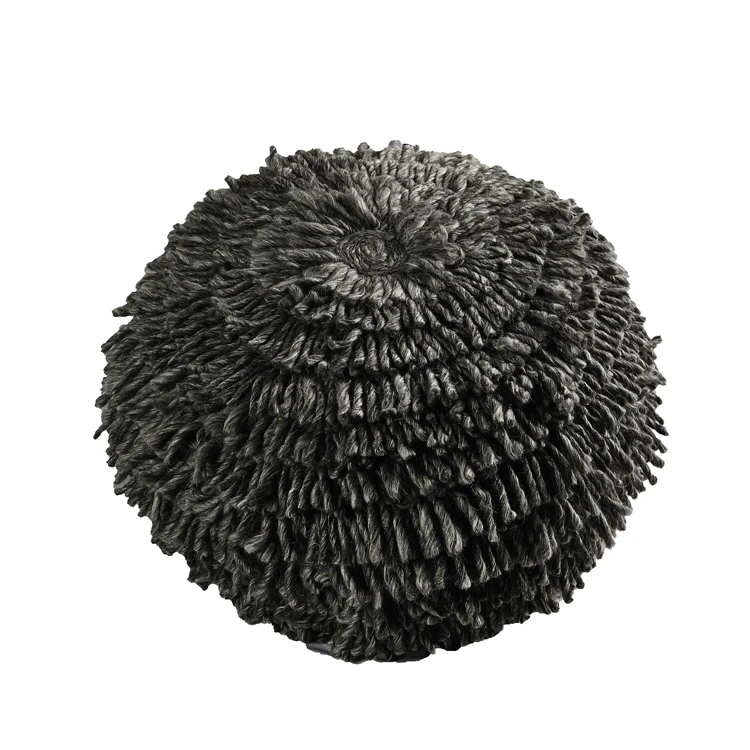 Custom Design Hand Made Polystyrene Balls Filling Wool Poufs from Top Dealer