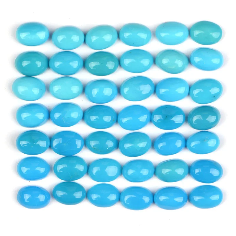 Extremely Rare  Natural Turquoise Sleeping Beauty Mines 5X7MM Oval Cabochons Loose Turquoise Cabochons