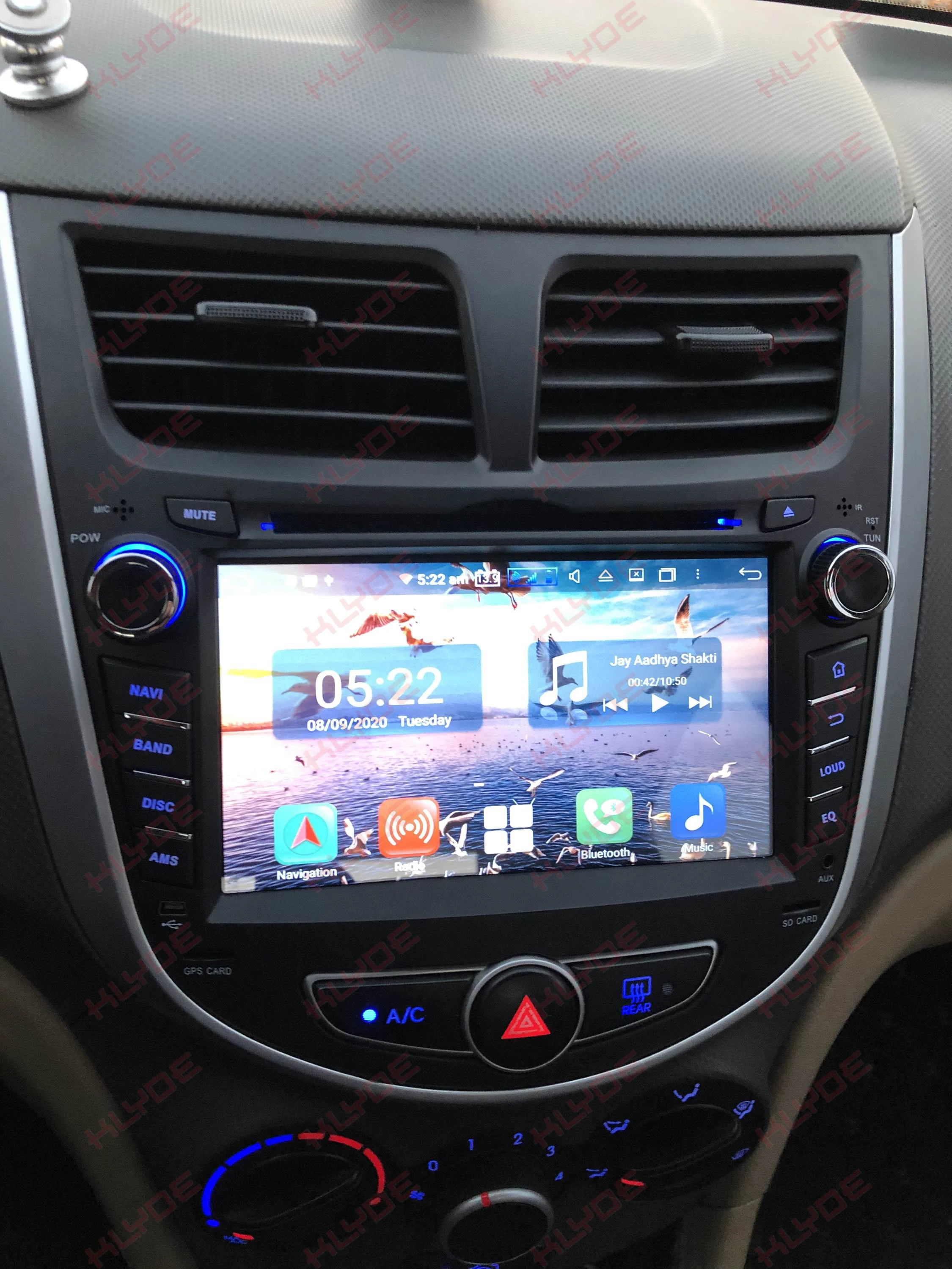 KD-7025 KLYDE hot sell Android 10 built in DSP with buttons DVD GPS FOR Verna /Accent /Solaris 20112012 2013 2014 2015 2016
