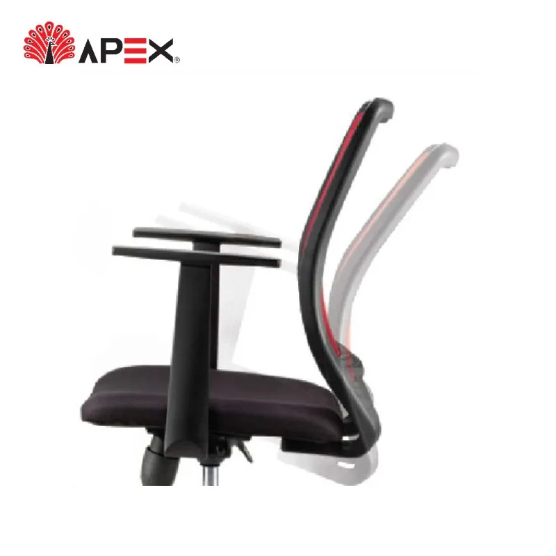 Apex Office Furniture Adjustable Arm Backrest Flexible Neco Mesh Mini Low Back Chair