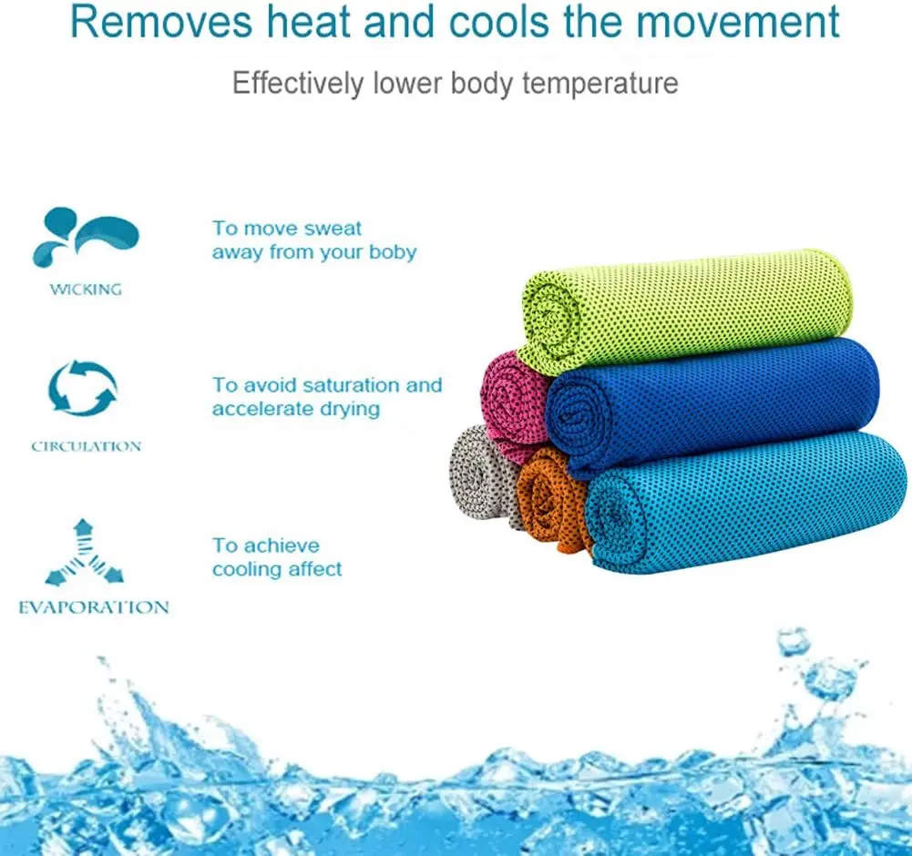 cooling towel microfiber Wholesale Mini Custom microfiber Cooling Towel with Silicone Case for Fitniss Sports Outdoor
