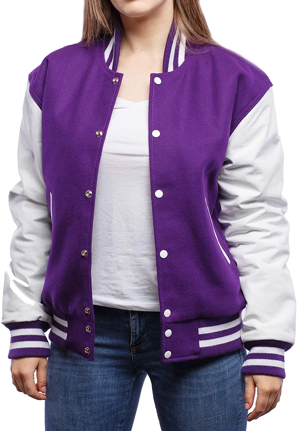 Мужские Бейсбольные куртки с кожаными рукавами вышитые на заказ логотип Letterman Varsity