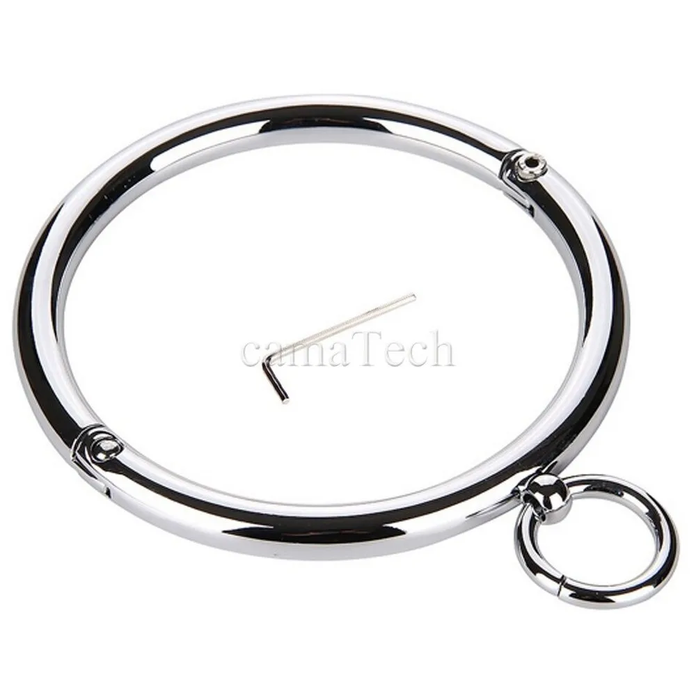 Sex Toy Stainless Steel Rings BDSM Slave Harness Neck Accessories Bondage Collar For Women Gay