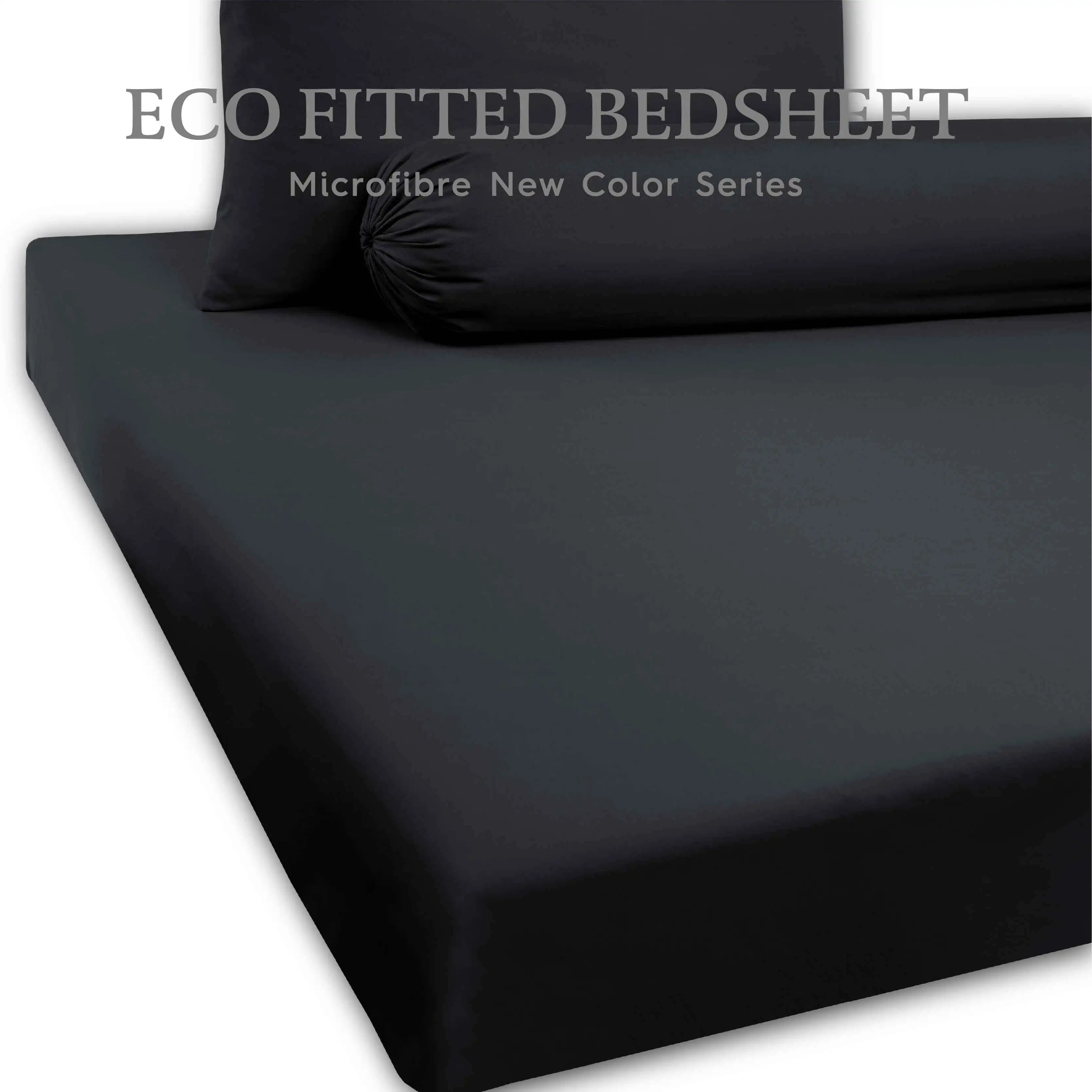 Luxury Hotel Bedsheet Microfiber fabric Plain color simple Fitted Bedsheet Deep Pocket Bedsheet