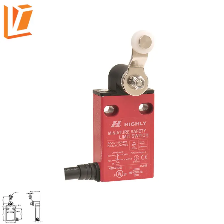 EFM-L-3-20 Short Lever type industrial Safety limit switch with cable